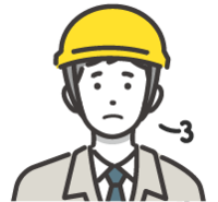 事前準備と帳票入力の手間に悩む現場の検査員のイラスト