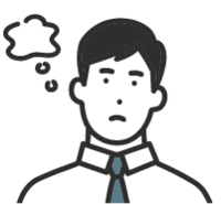 長時間労働の削減に悩む総務担当者のイラスト